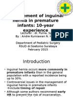 Management of Inguinal Hernia in Premature Infants