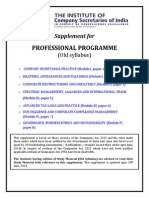 Professional Programme Supplememnt