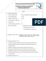 Contoh Silabus Sosio Antropology