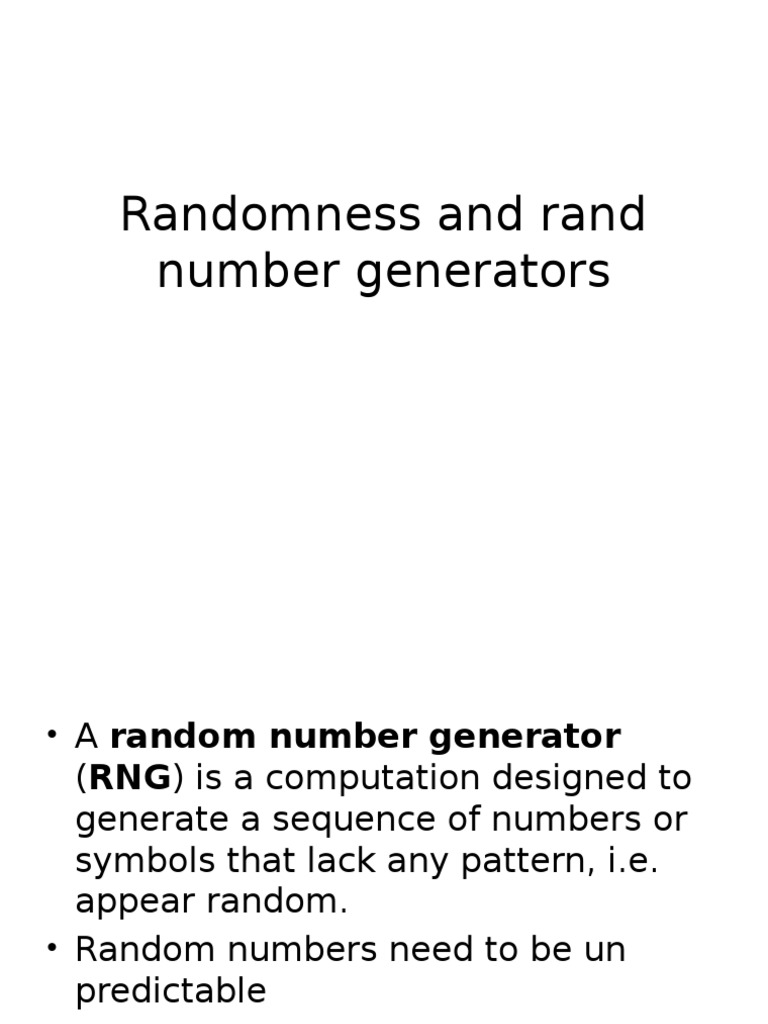 Random Number Generators | PDF | Randomness | Probability Theory