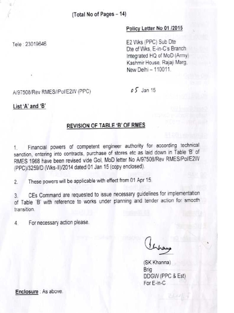 Amendment Table B RMES 2015 | PDF