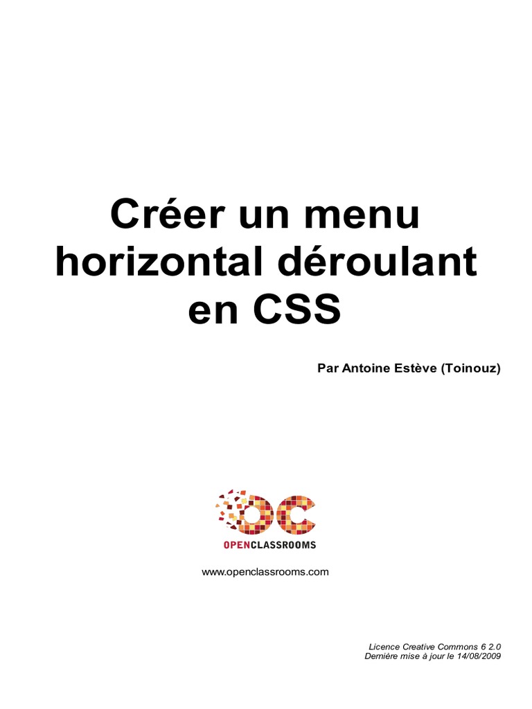 Créer un menu CSS horizontal déroulant | PDF | Internet Explorer ...