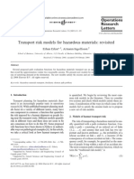 Transport Risk Models For Hazardous Materials