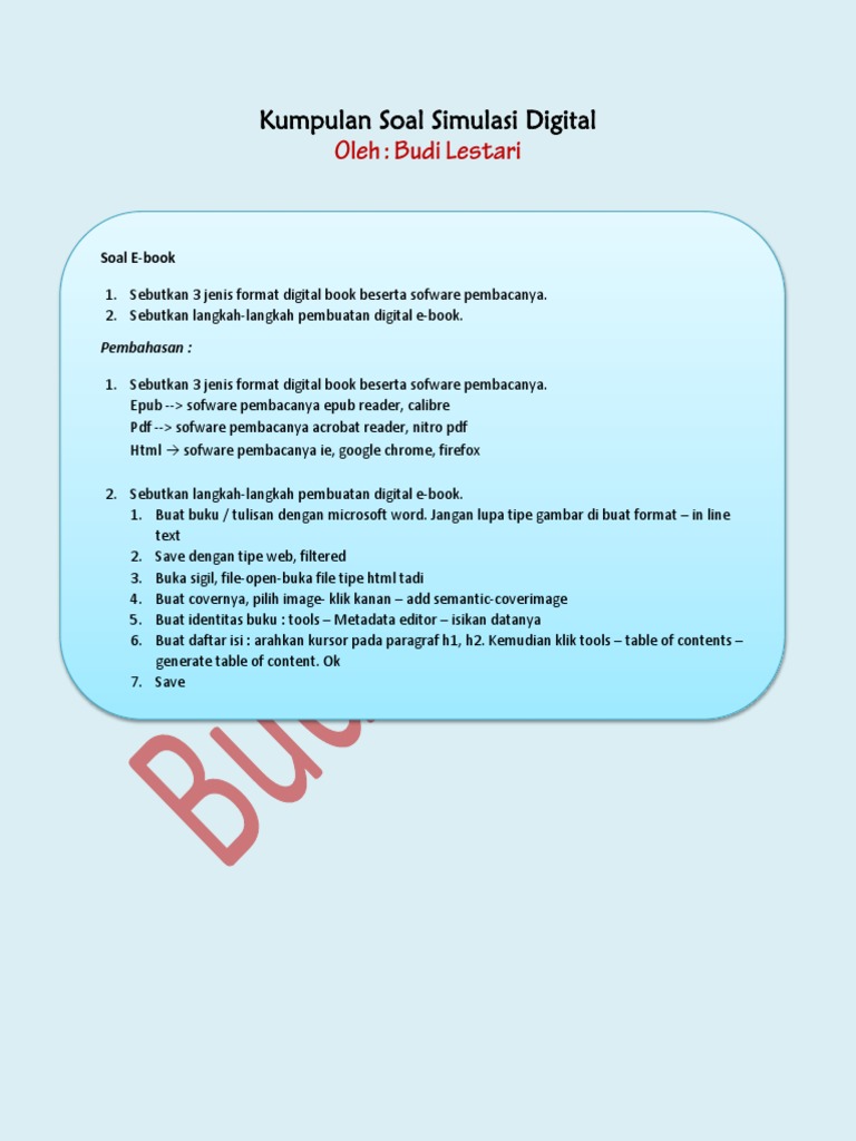 Kumpulan Soal Simdig