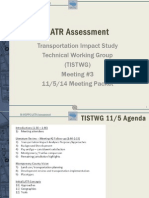 Transportation Impact Study Technical Working Group (Tistwg) Meeting #3 11/5/14 Meeting Packet