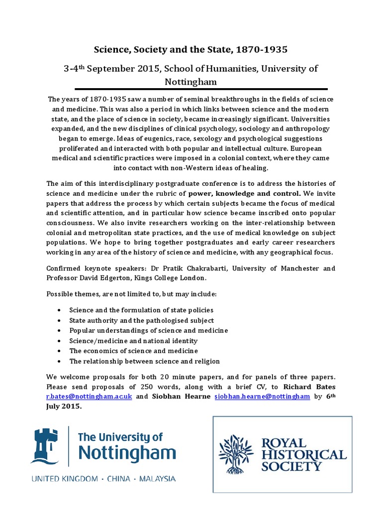 Science and Society Conference 1870-1935 | PDF