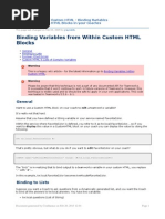 Custom HTML - Binding Variables