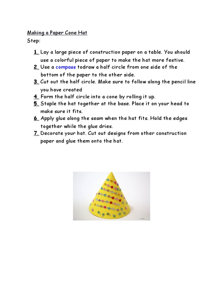 How to Make a Paper Cone Hat | PDF - Scribd