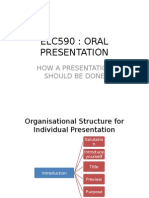 Elc590: Oral Presentation: How A Presentation Should Be Done