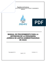 Manual Personalidad Juridica Junta de Agua