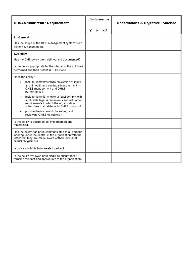 OHSAS 18001:2007 Compliance Guide | PDF | Occupational Safety And ...