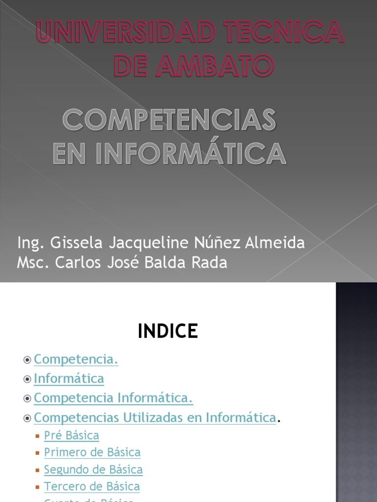 Competencias Informáticas en Educación Básica | PDF | Ventana ...