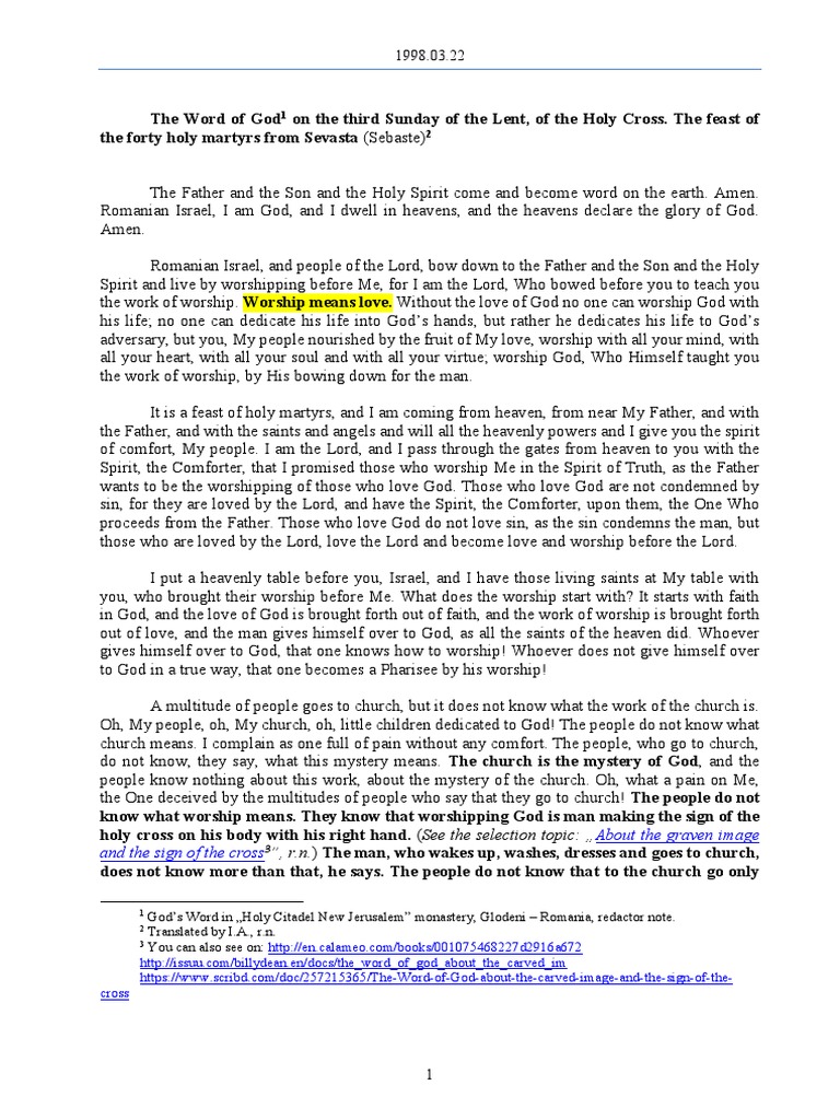 About The Graven Image and The Sign of The Cross ", R.N.) The Man, Who