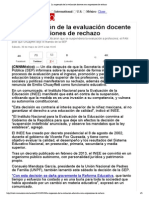 La suspensión de la evaluación docente suma expresiones de rechazo