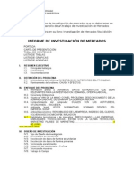 Esquema Del Informe de Investigación de Mercados FINAL45