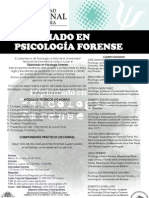 Afiche Diplomado Psicología Forense