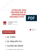 Técnicas Que Favorecen El Aprendizaje Interactivo II