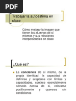 Trabajar La Autoestima en Clase