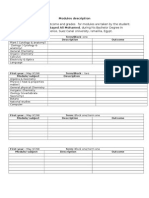 A Description, Outcome and Grades For Modules Are Taken by The Student: Science at Faculty of Science, Suez Canal University, Ismailila, Egypt