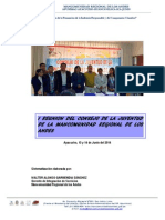 SistematizaciónIencuentro - Consejojuventud MRDLA, Ayacucho, 13 14junio2014