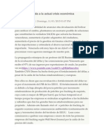 Cuál Es La Salida a La Actual Crisis Económica Venezolana