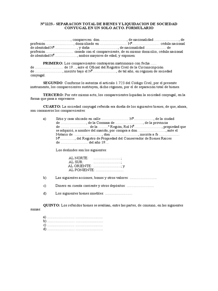 Liquidación Sociedad Conyugal | PDF | Liquidación | Matrimonio