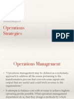 Operations Strategies