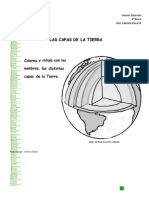 Guía Capas de La Tierra para Rellenar - Cs. Naturales - 4°