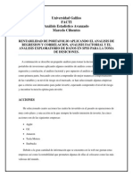 Rentabilidad de Portafolio Aplicando El Analisis de Regresion y Correlacion, Analisis Factorial y El Analisis Exploratorio de Datos en SPSS para La Toma de Desiciones.