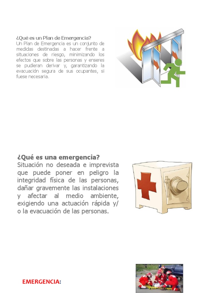 Plan de Emergencia y Contingencias | PDF | Primeros auxilios | Toma de ...
