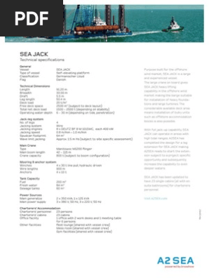 SEA JACK Vessel Specifications | PDF | Home & Garden | Technology