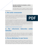 6 Buenas Razones Para Cambiar de Empleo y Cómo Puedes Abordarlas Para Mejorar