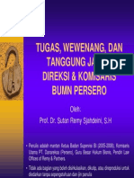 Tugas,Wewenang, Dan Tanggung Jawab Direksi & Komisaris BUMN Persero