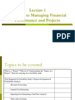 Managing Financial Performance and Projects