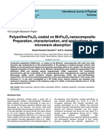 Polyaniline/Fe O Coated On Mnfe O Nanocomposite: Preparation, Characterization, and Applications in Microwave Absorption