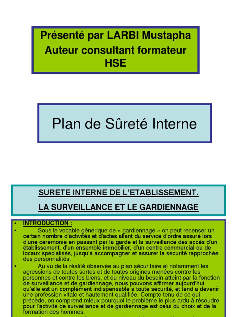 Page De Garde Cahier De Liaison Talkie Walkie 1-Plan de Sûreté Interne | PDF | Véhicules | Sécurité