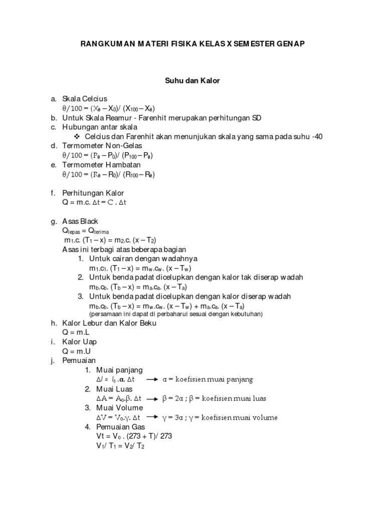 Soal Soal Fisika Kelas 10 Semester 2 Kurikulum 2013 Revii - Jawabanku.id