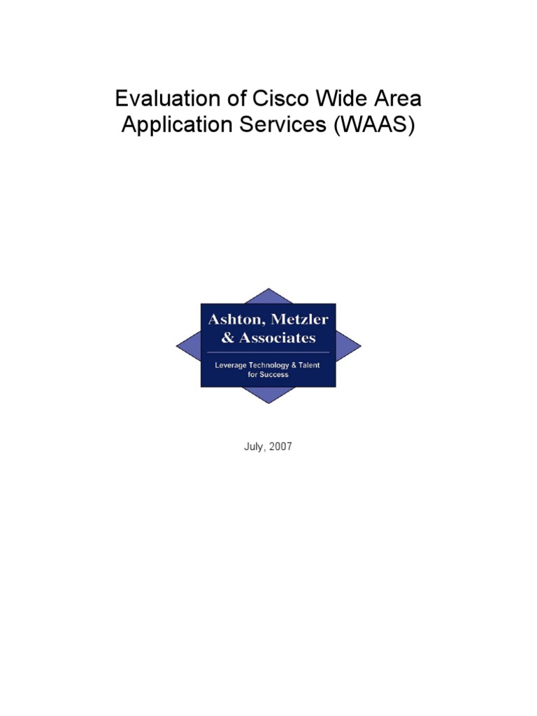 Evaluation of WAN Optimization Criteria | PDF | Transmission Control ...