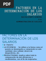 Factores en La Determinación de Los Salarios