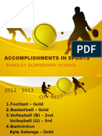 Accomplishments in Sports: Sangley Elementary School