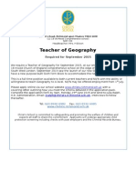 Teacher of Geography