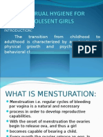 Menstrual Hygiene For Adolesent Girls Community Health Nursing