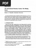 The International Monetary System: The Missing Factor: Columbia University