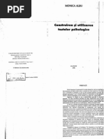 Monica Albu Construirea Si Utilizarea Testelor Psihologice PDF | PDF
