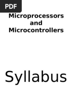 Microprocessor Microcontrollers