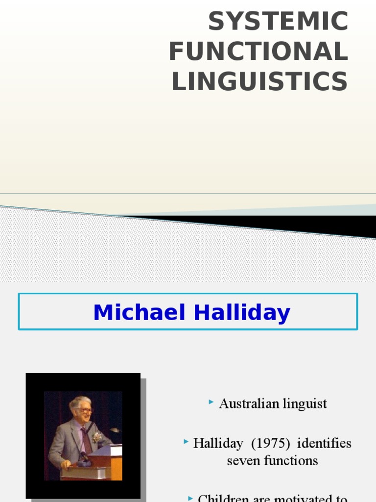 Systemic Functional Linguistics | PDF | Linguistics | Semantics