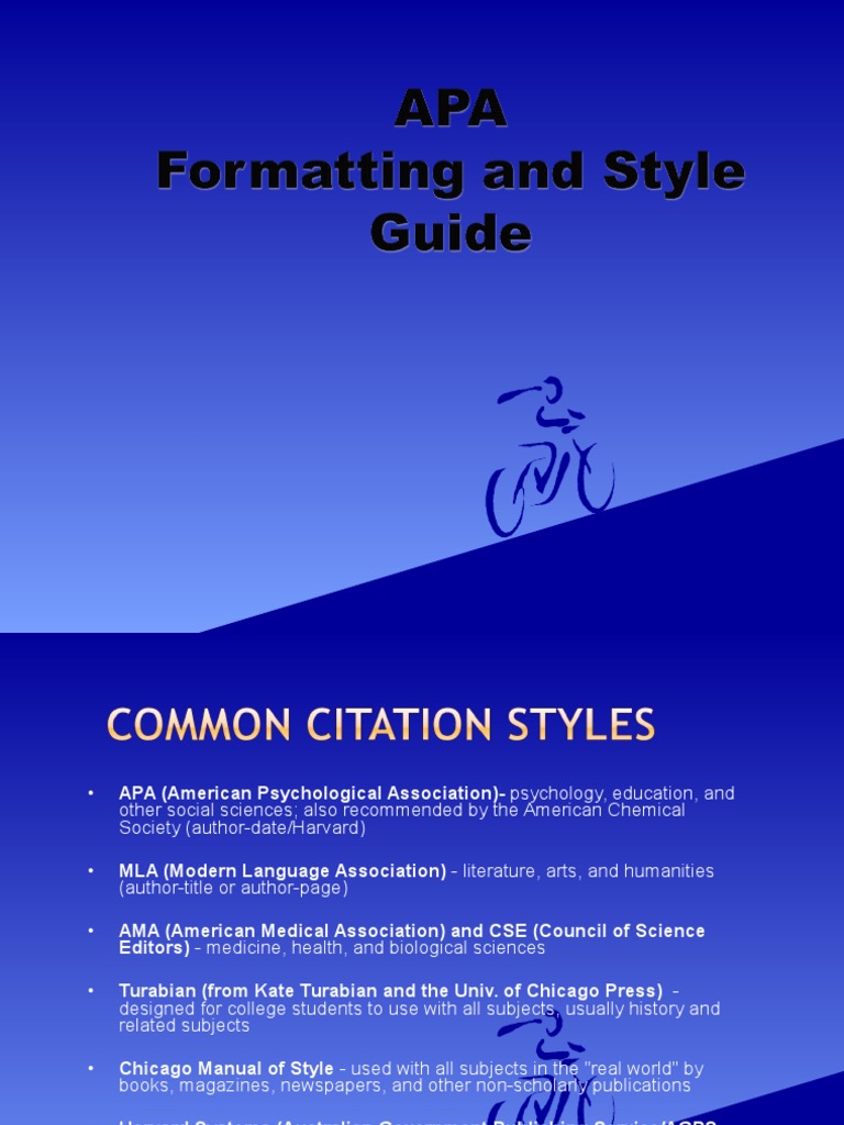 APA Presentation Citation Apa Style