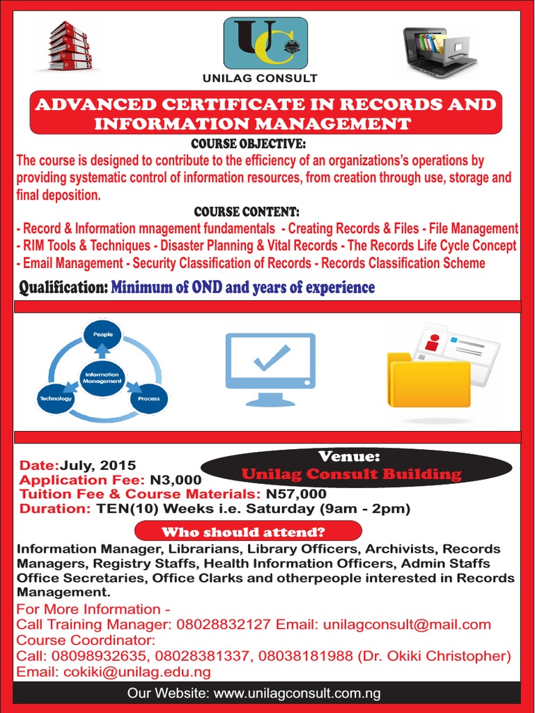 Advanced Certificate in Records Management | PDF
