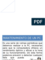 Mantenimiento de Un PC