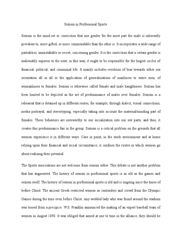 Sexism news article image